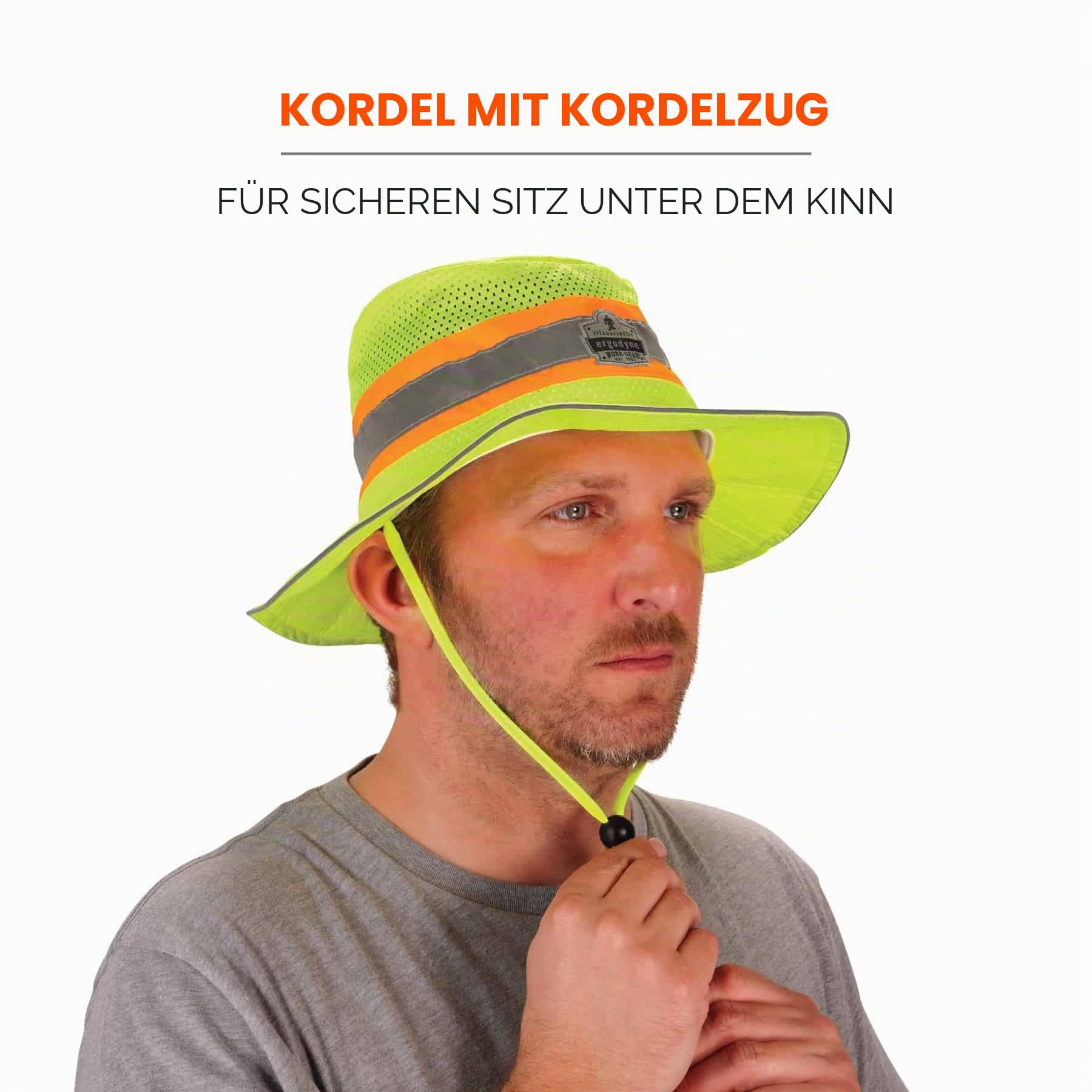 GLoWEAR 8935 Große Klasse mit Kopfbedeckungen Warnschutz-Rangerhut – Lime – parent, 8935