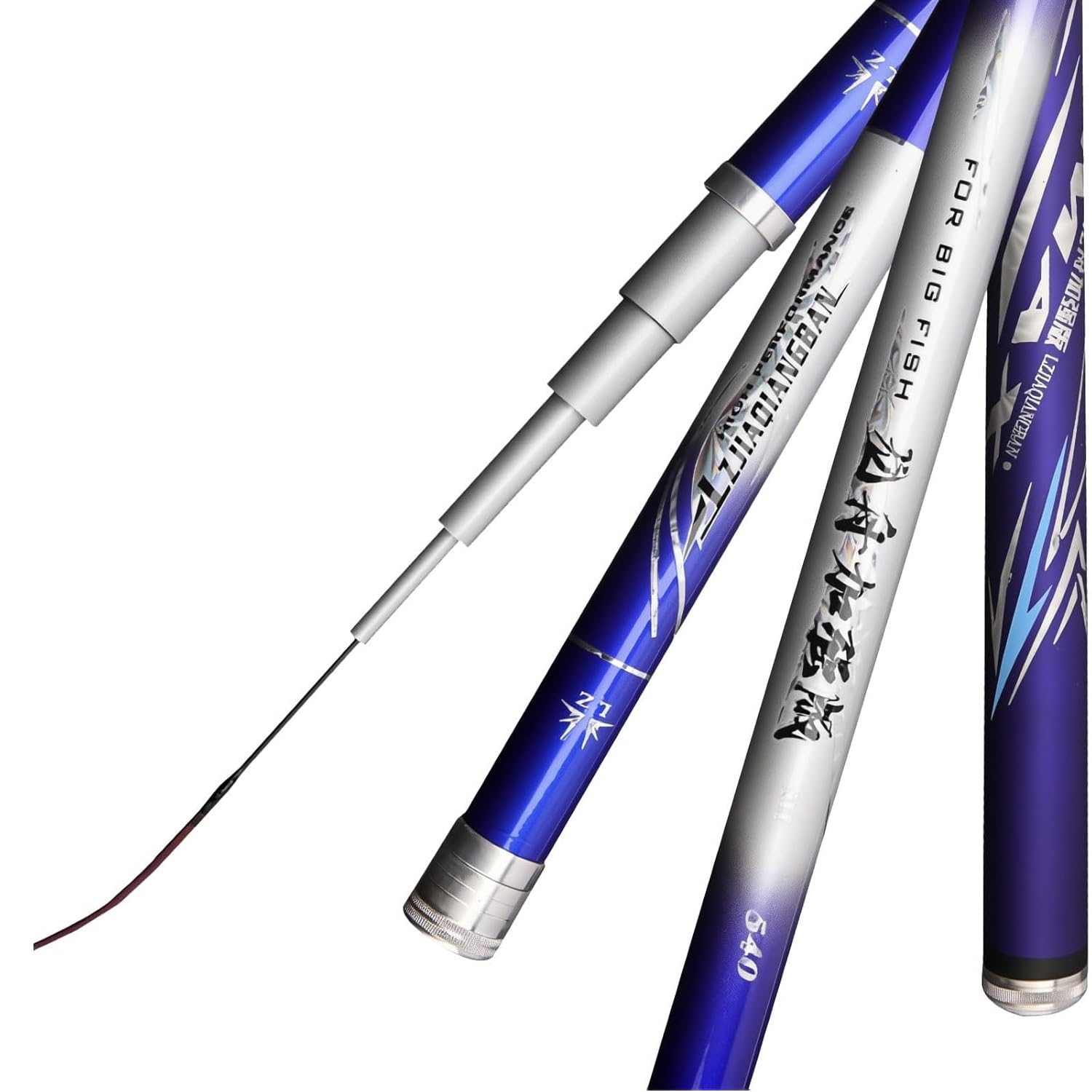 Hushdml One Color Telescopic Carbon Fishing Rods 3.6M To 7.2M Ultralight Super Stiff Sea Fishing Rods For Freshwater And Sea Fishing(5.4M)
