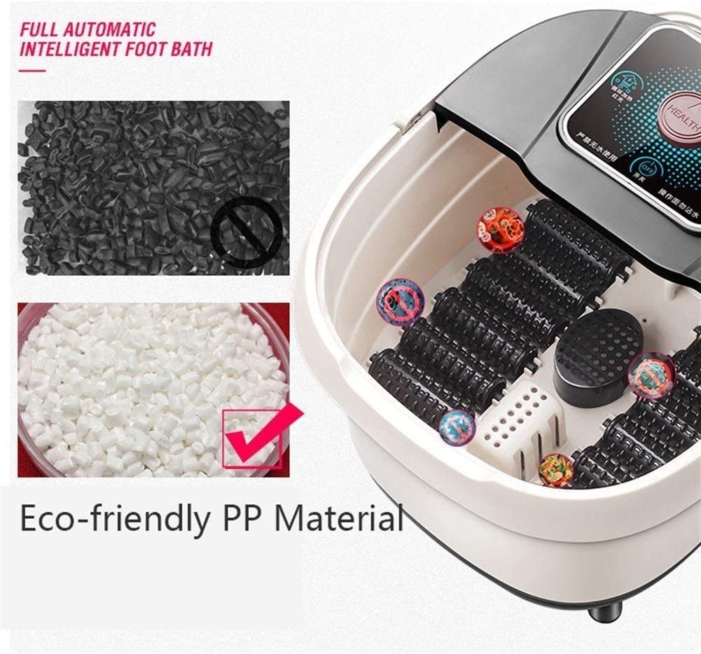 Masajeador de Baño de Pies para Spa de Pies con Calor, Control de Temperatura Digital, Rodillos de Masaje Ergonómicos Y Puntos de Masaje de Acupresión, Aislamiento de Agua Y Electricidad, Alivio de la