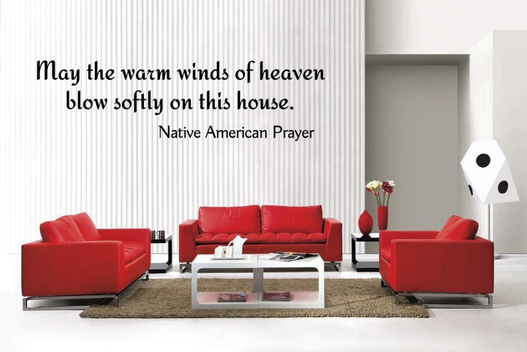 Newclew May The Warm Winds of Heaven Blow Softly Native American Prayer Removable Vinyl Wall Decal Home Décor Large