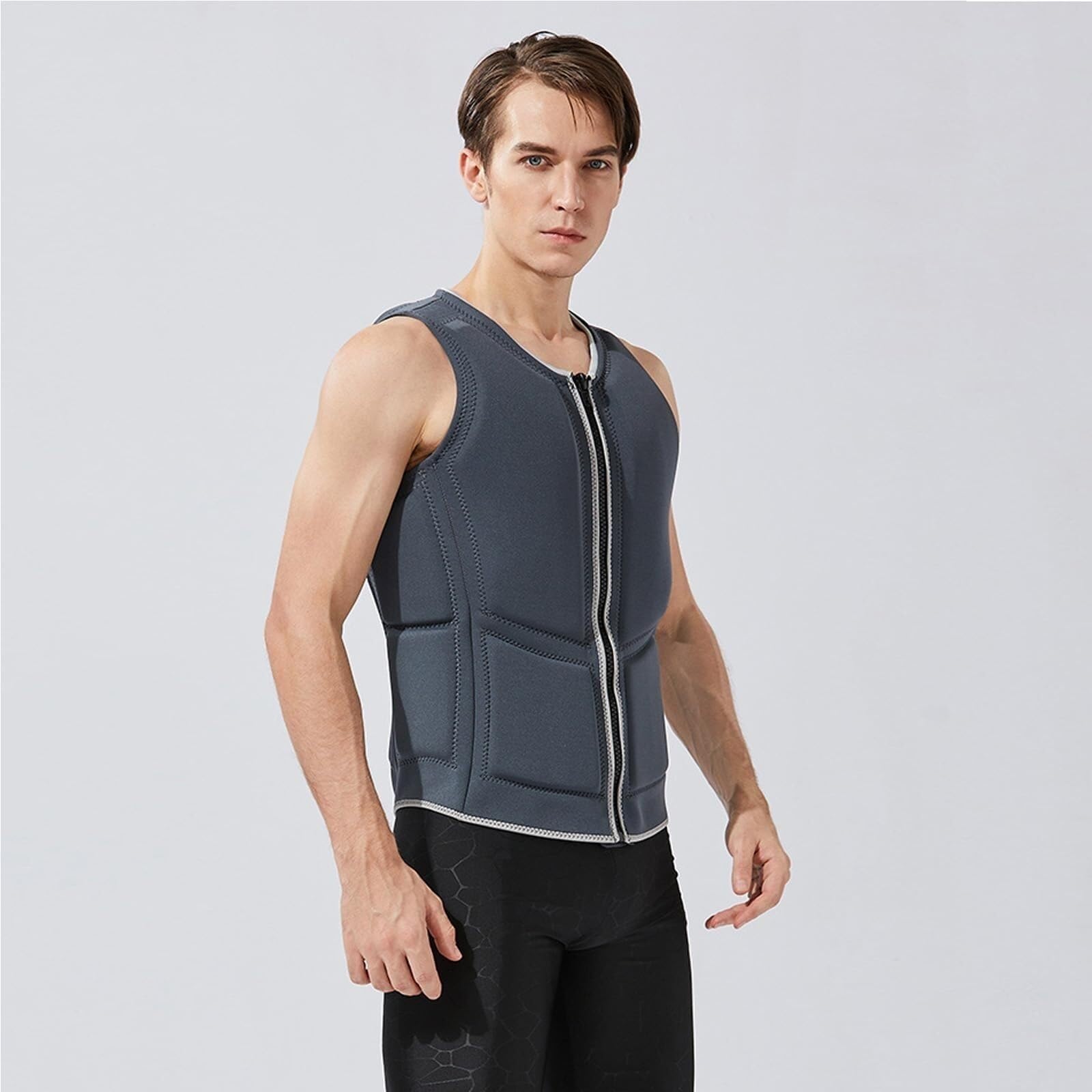 Neopren Surfjacke mit Reißverschluss zum Schwimmen, Kajak fahren, Bootfahren