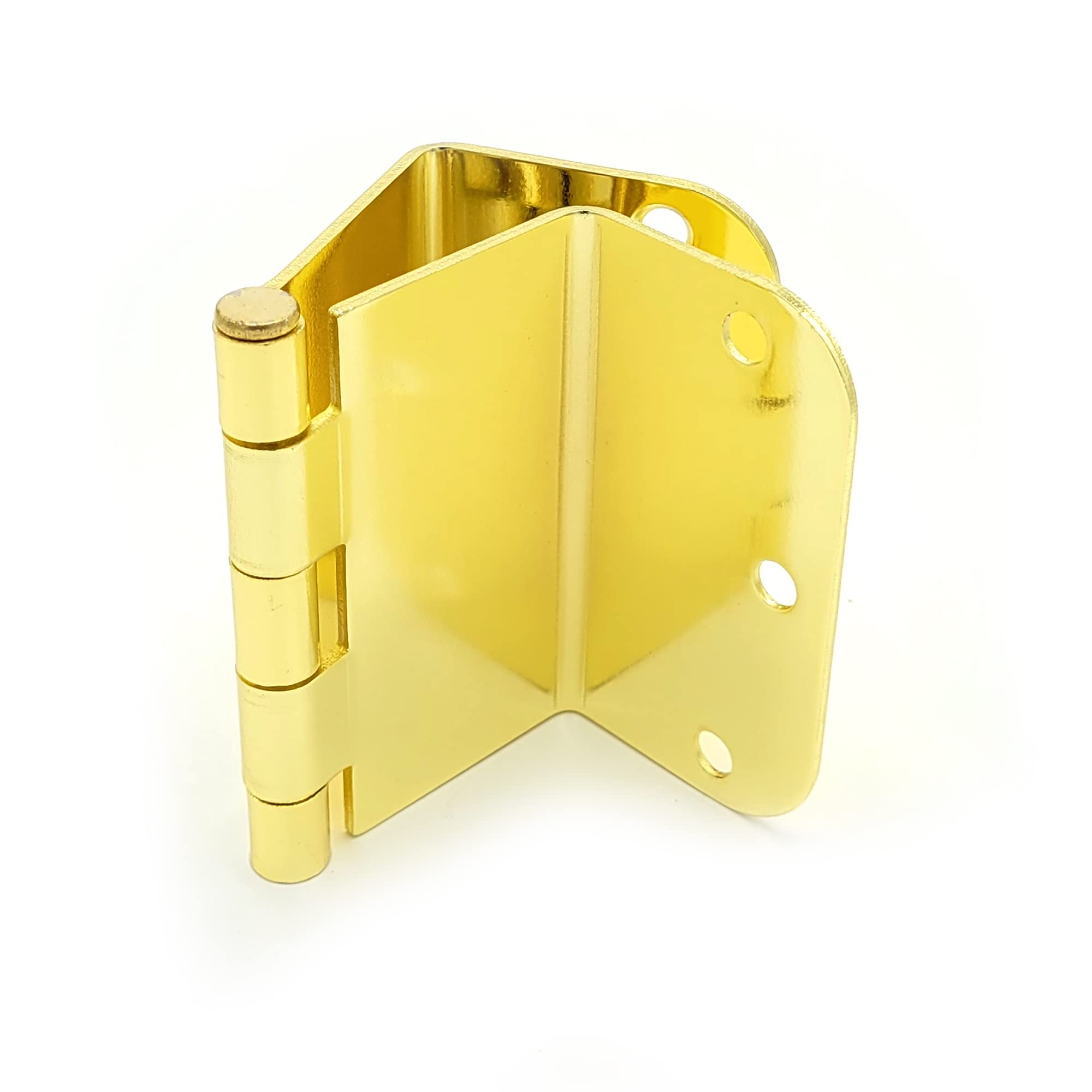 Polished Brass 3.5 Inch Swing Clear Offset Door Hinge (5/8" Radius, )