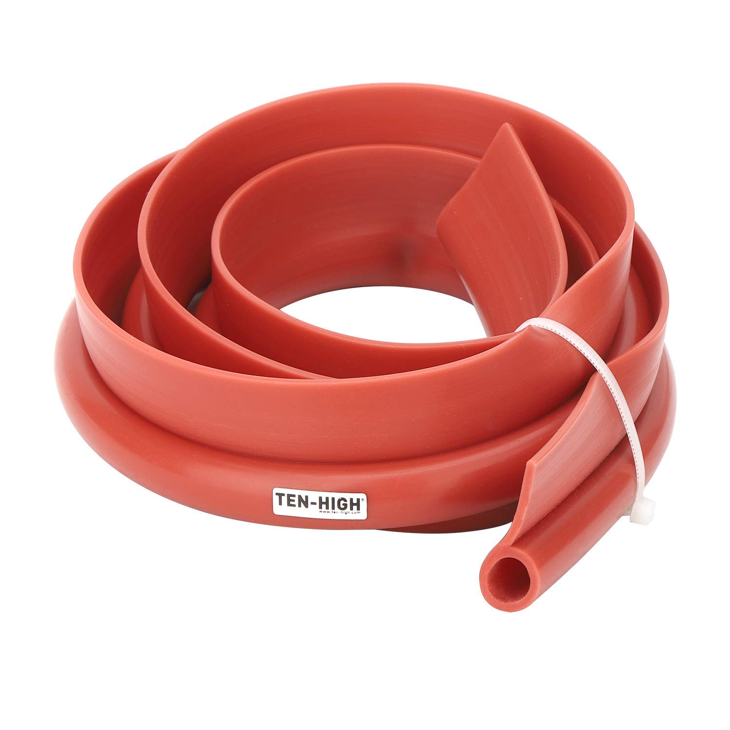 TEN-HIGH 5m 8mm ID x 12mm AD x 28mm Breite P-Typ Silikon Dichtungsstreifen, Multi-Verwendungszweck für Backofen, Tür, Fenster usw.