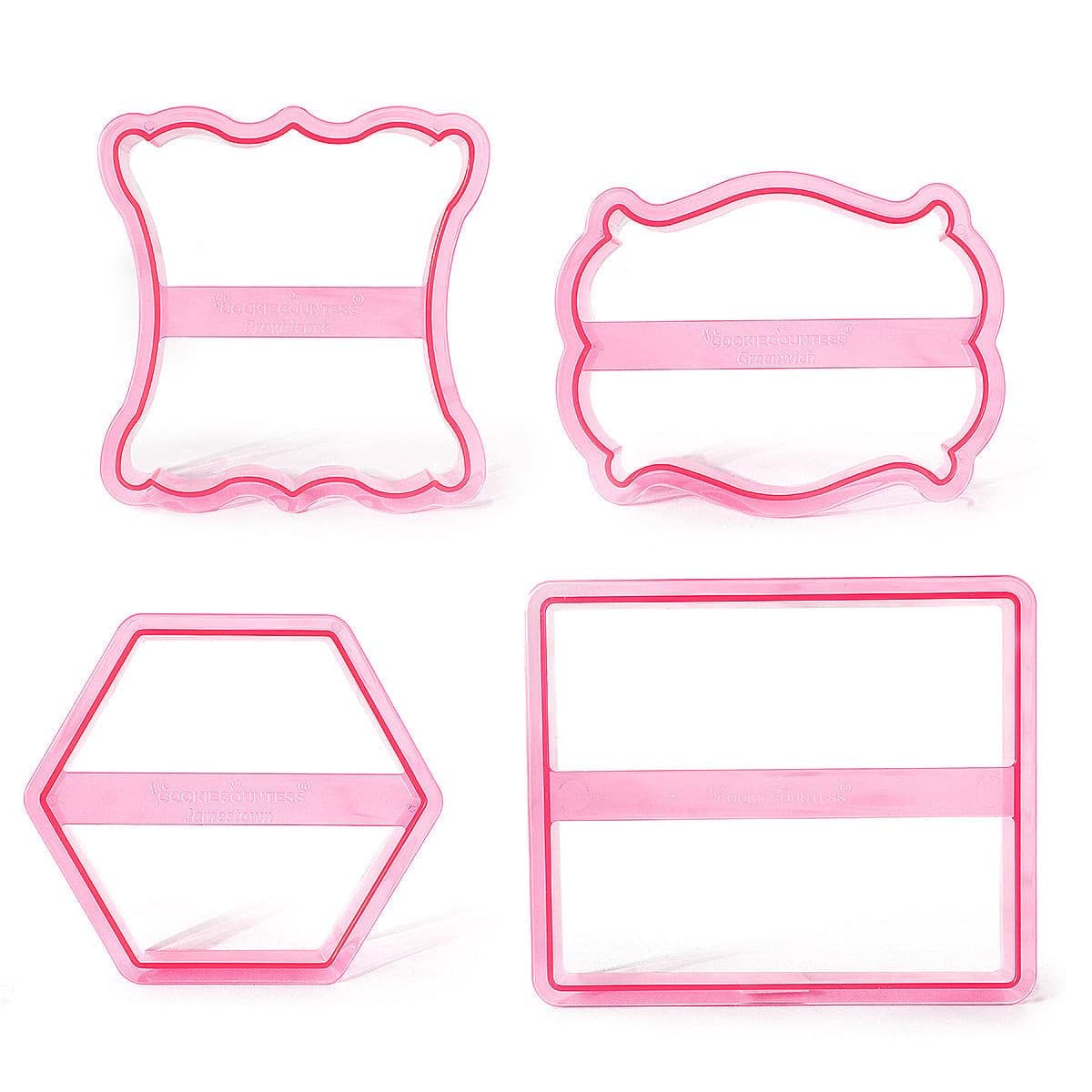 The Cookie CountessGreatest Hits Cookie Cutters Set of 4 Plaque Shapes