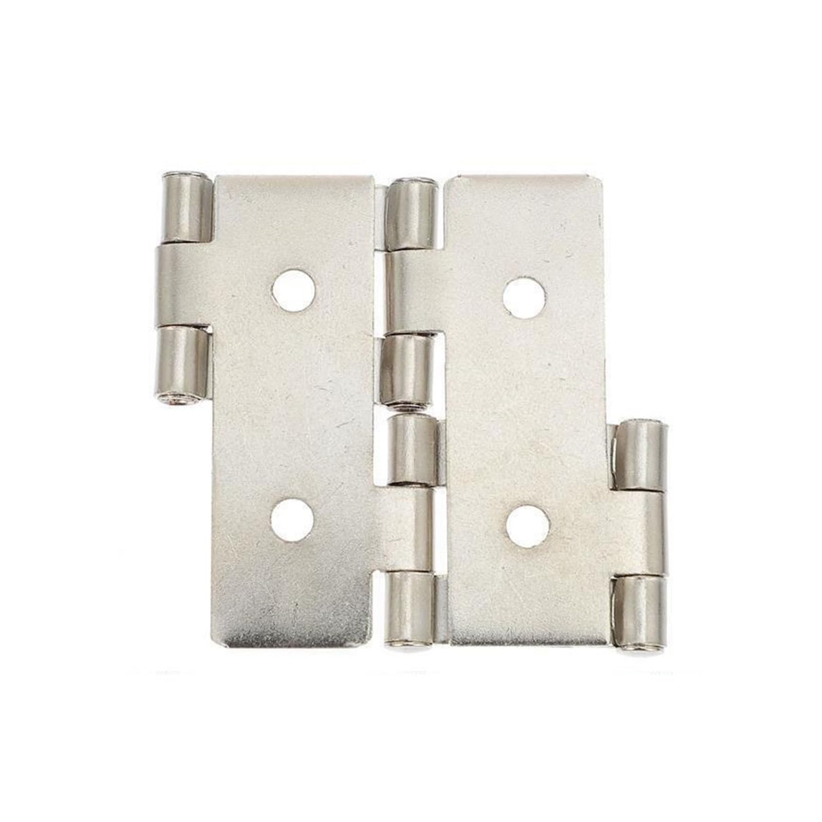 Wkfbifly Silver4.70x4.50x0.50 10 Pcs Iron Double Acting Hinge Smooth Edge Furniture Hardware Screen Cabinet Hinges Corner Building Repair Rust(Silver4.70x4.50x0.50)