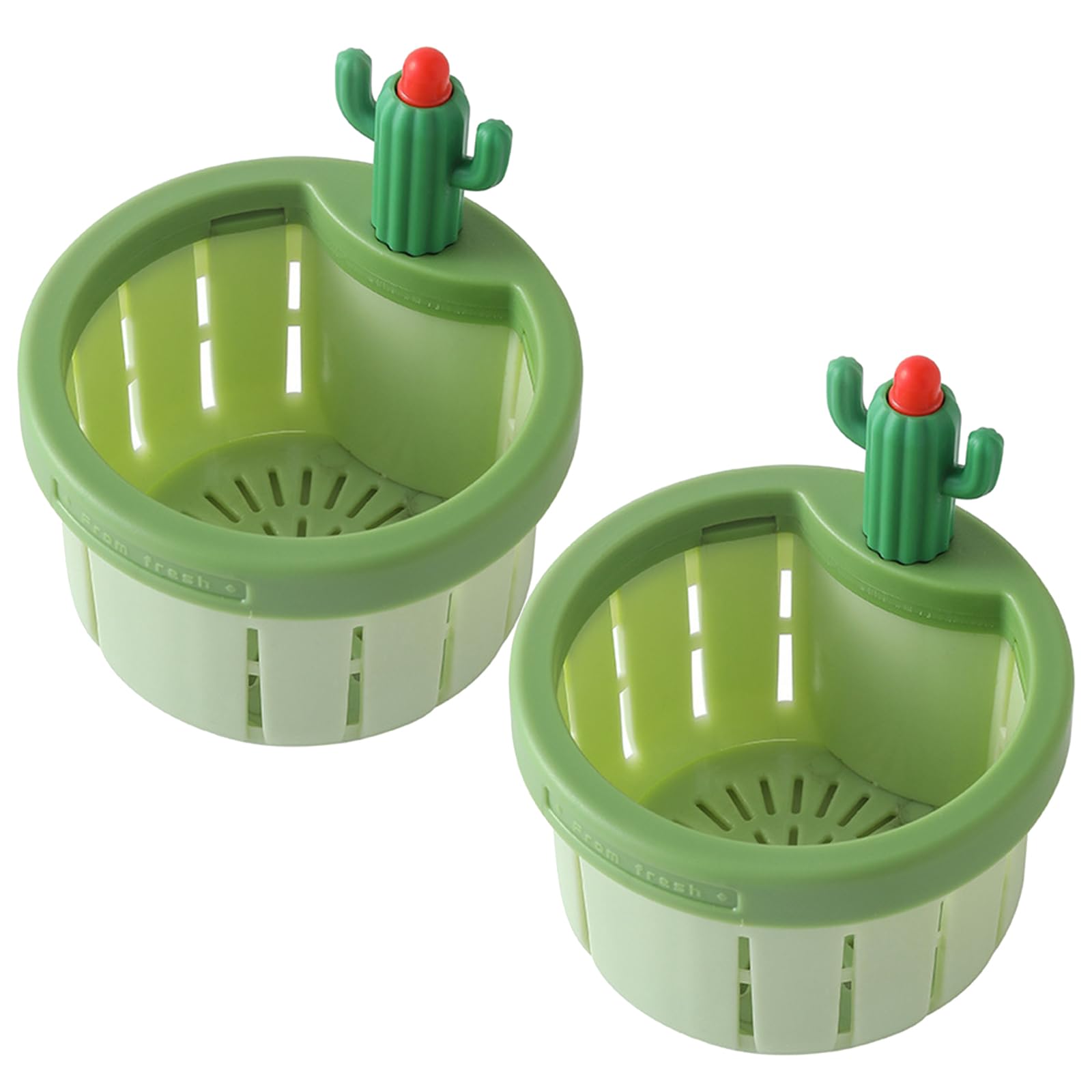2pcs Cactus Sink Strainer, Strainer Basket, Sinks Drain Strainers, Kitchen Sinks Strainers, Drain Basket Filter Food Waste Catcher, Press Draining for Kitchen Waste Collection Filter