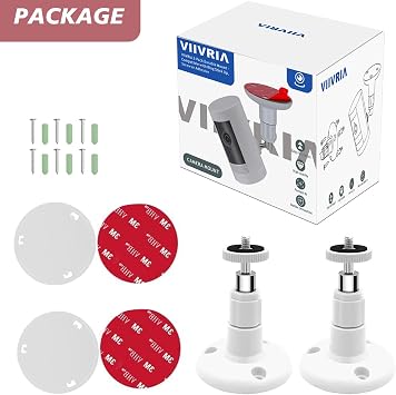 2 Pack No-Drill Wall Mount Kit, VHB Adhesive/Screw Fits Arlo Eufy Ring Wyze