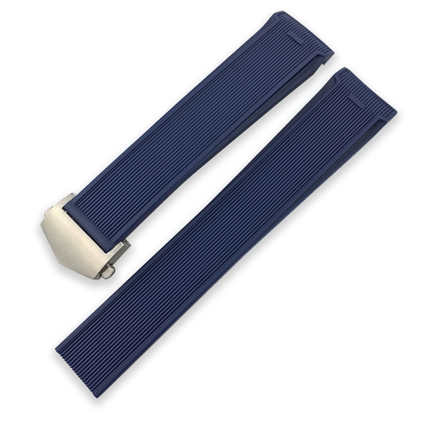 Bracelet silicone 20mm bleu pour montre Tag Heuer Aquaracer 41mm