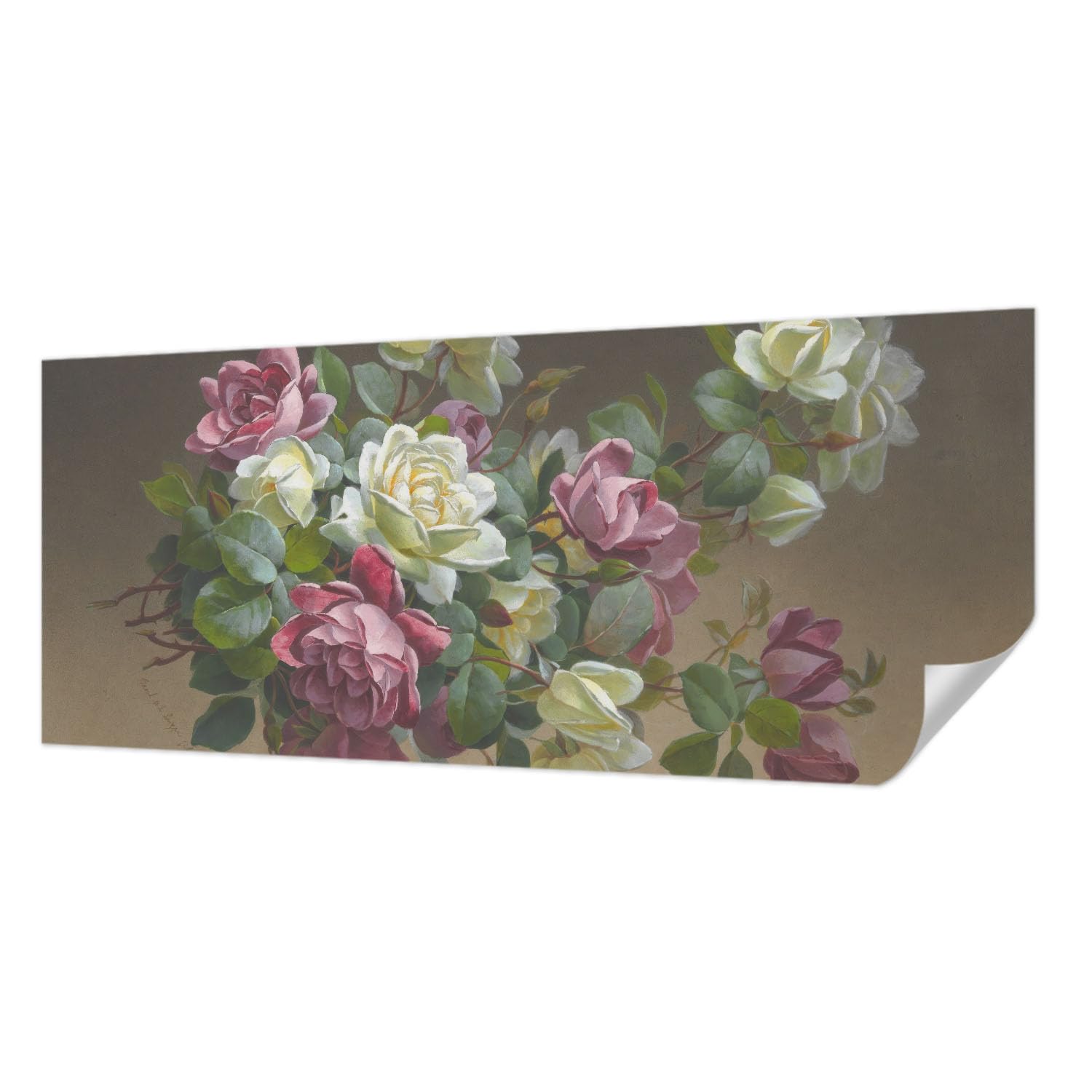 Papier peint auto-adhésif pour chambre et salon effet panoramique floral