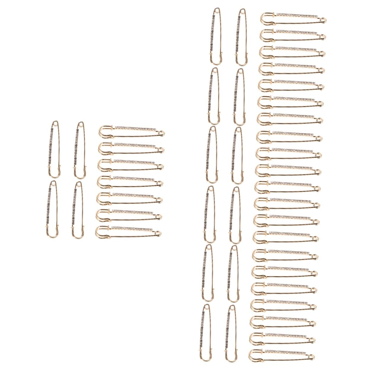 SEWACC 48piezas Broches De Seguridad De Rhinestone Para Ropa Alfileres Multifuncionales Para Manualidades y Accesorios De Moda Para Mujeres