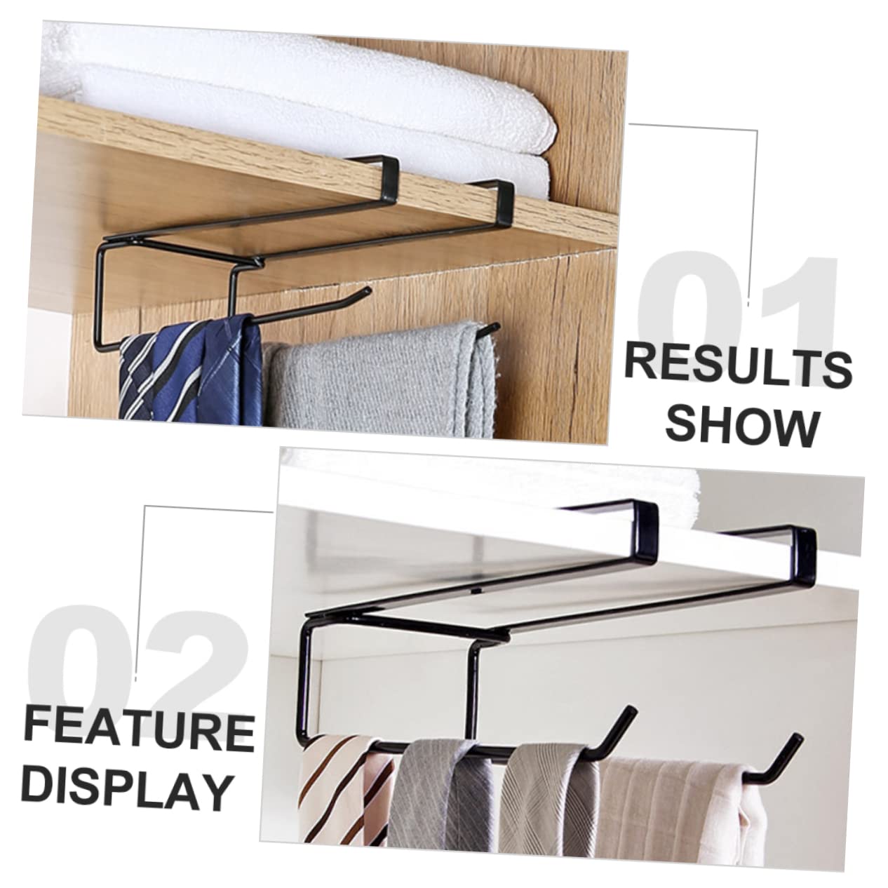 Cabilock Punch Wall-Mounted Paper Towel Holder Kitchen Tissue Storage Rack for Cabinets and Doors Easy Installation High-Strength Material