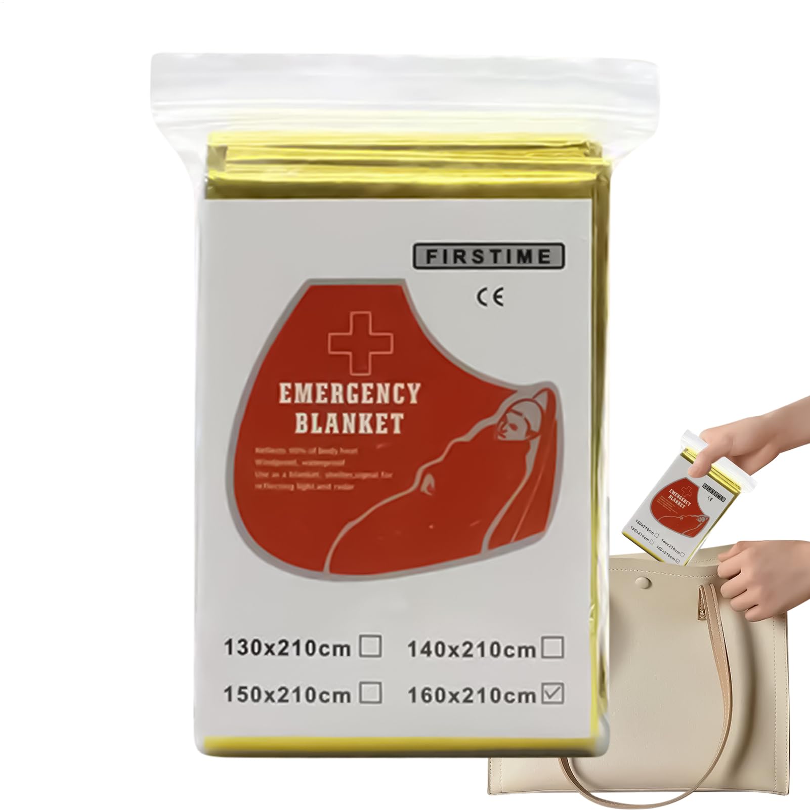 WEITING Couverture De Survie, Protection Isotherme pour Le Camping, Légère Réfléchissante Anti-Vent pour Randonnée Camping Urgence Voyage