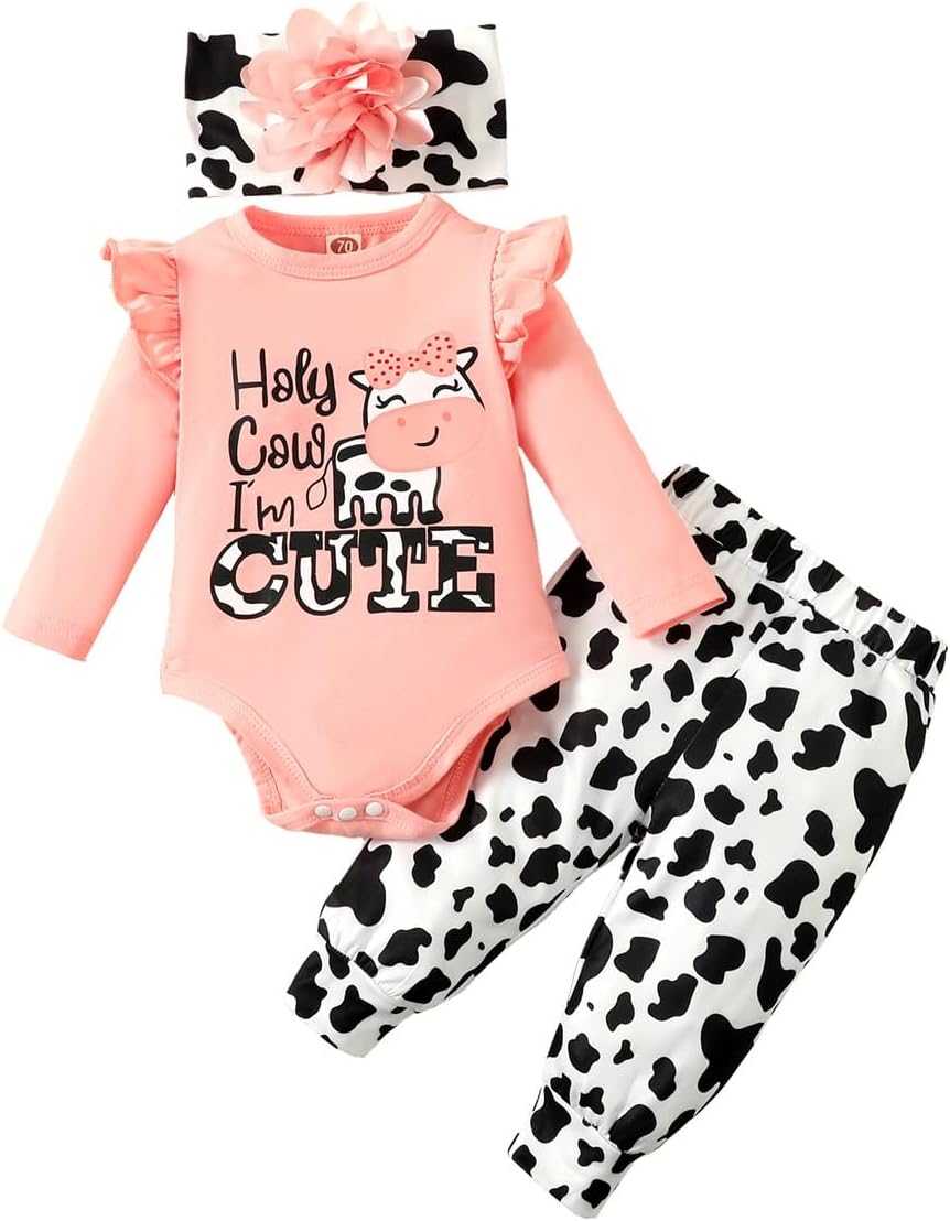 Newborn Infant Baby Girl Clothes Fall Winter Outfits Infant Romper Pants Cute Baby Girls Clothes