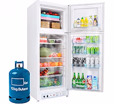 Unique Gas Products propane refrigerator for off-grid food preservation