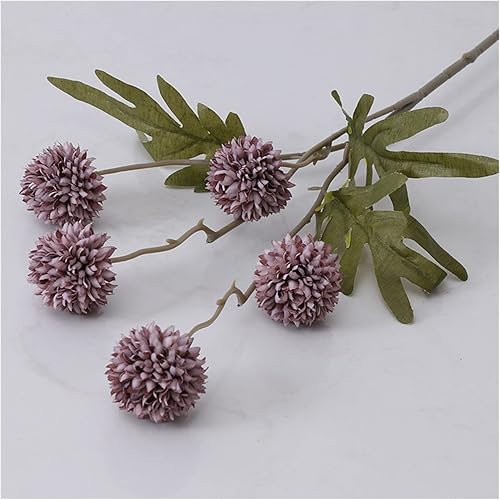 Flores artificiales en jarrón de diente de león, ramas de seda, flores artificiales para decoración del hogar, boda, arreglos de flores, flores