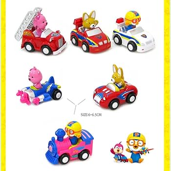 Amazon | ポロロ ポンポンポロロ ちびっこ 自動車 ミニカー 6台セット