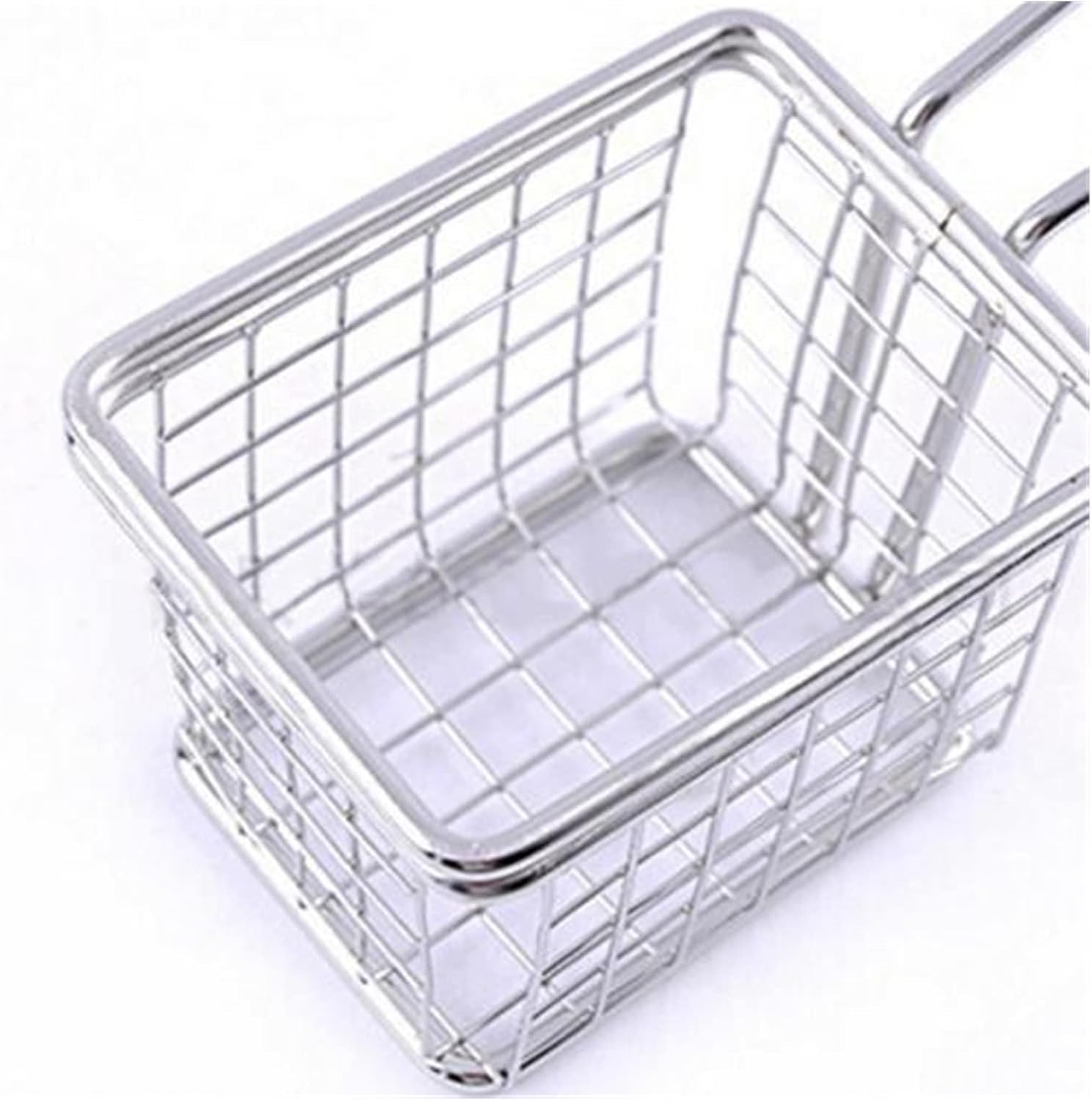 TOMYEUS French Fry Chips Baskets Stainless Steel French Fries Deep Frying Fryer Basket Square Food Cooking Tool Kitchen Cooking Tools