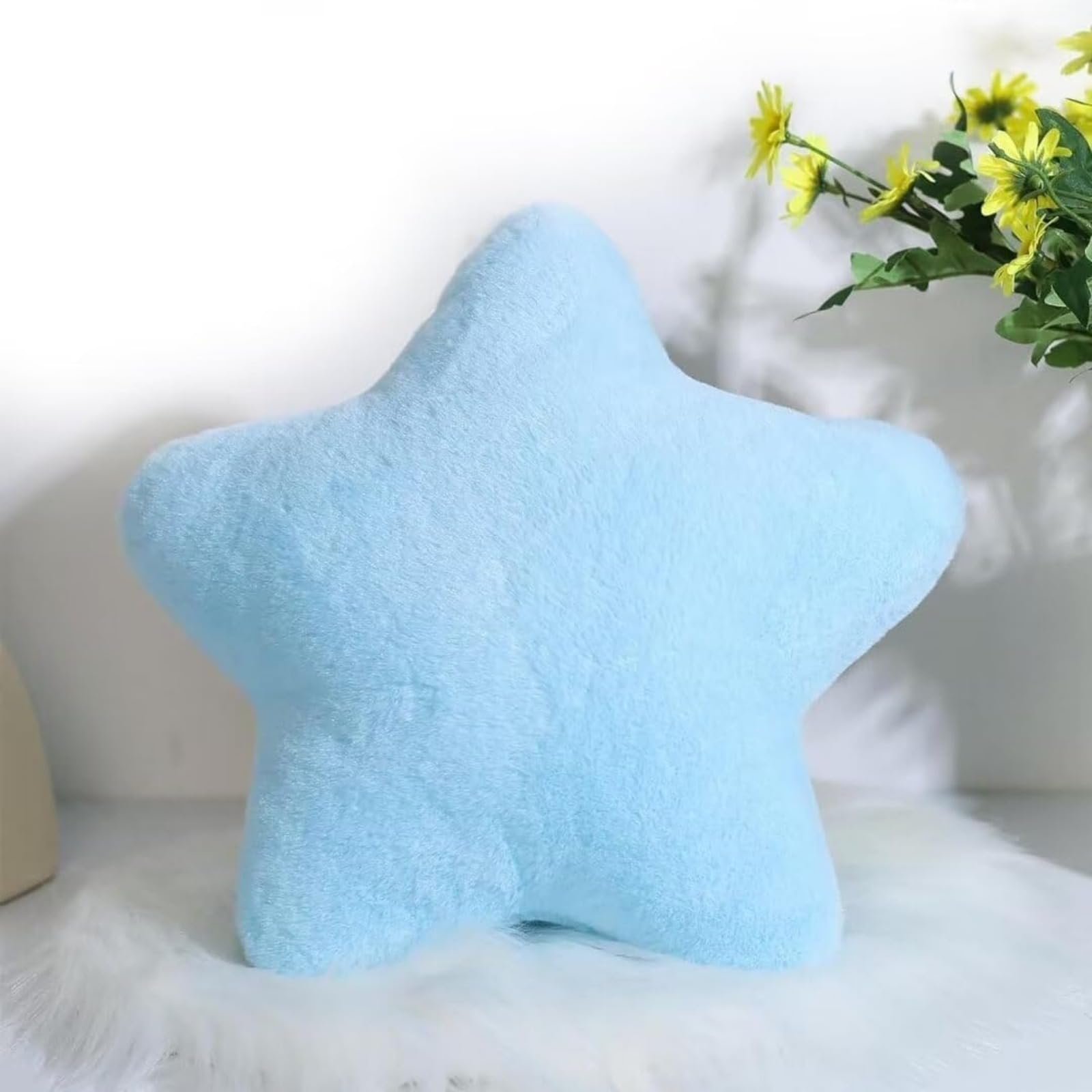 MLordoarf Cuddly Cushion Children's Star Cushion Soft Fluffy Star Shape Decorative Cushion Sofa Cushion Cuddly Cushion in Star Shape Plush Cushion Decorative Cushion for Children's Room Bedroom