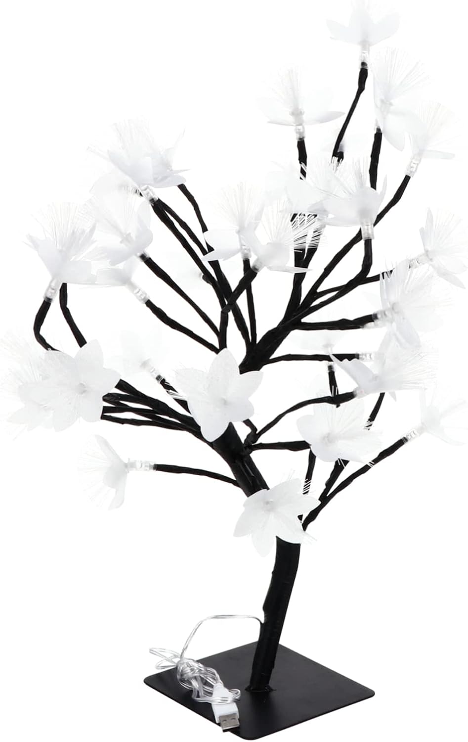 OUNONA 1Pc USB Charging Artificial Flower Tree Light Desktop Tree Lamp for Warm Atmosphere Safe Lightweight Optic Decoration for Parties and Indoor Use
