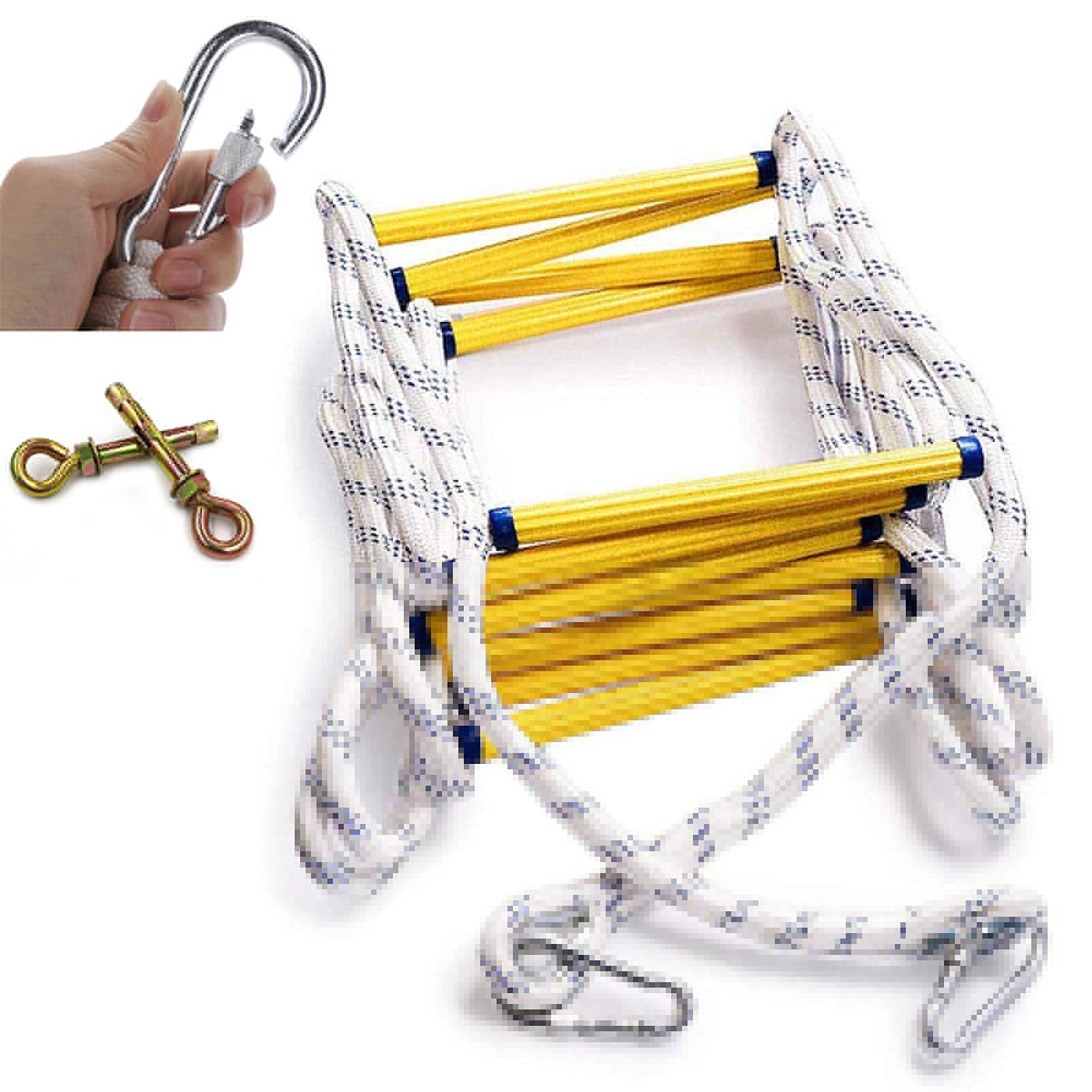 KFGISD, Home Fire Escape Multi-Purpose Ladder Safety Ladders for Emergencies with Carabiners/40Cm/20M/65.6Ft,Rope Ladder(30cm,20M/65.6Ft)