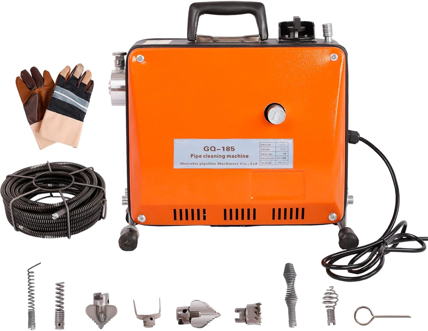 66 Feet Drain Auger Drain Cleaner Machine Electric Drain