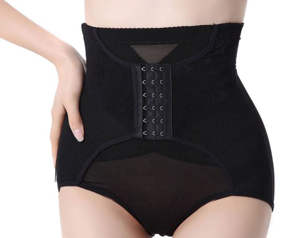 ieasysexy High Waist Shaper Panty Tummy Tuck Slimming Panty Waist (XXL, Black)