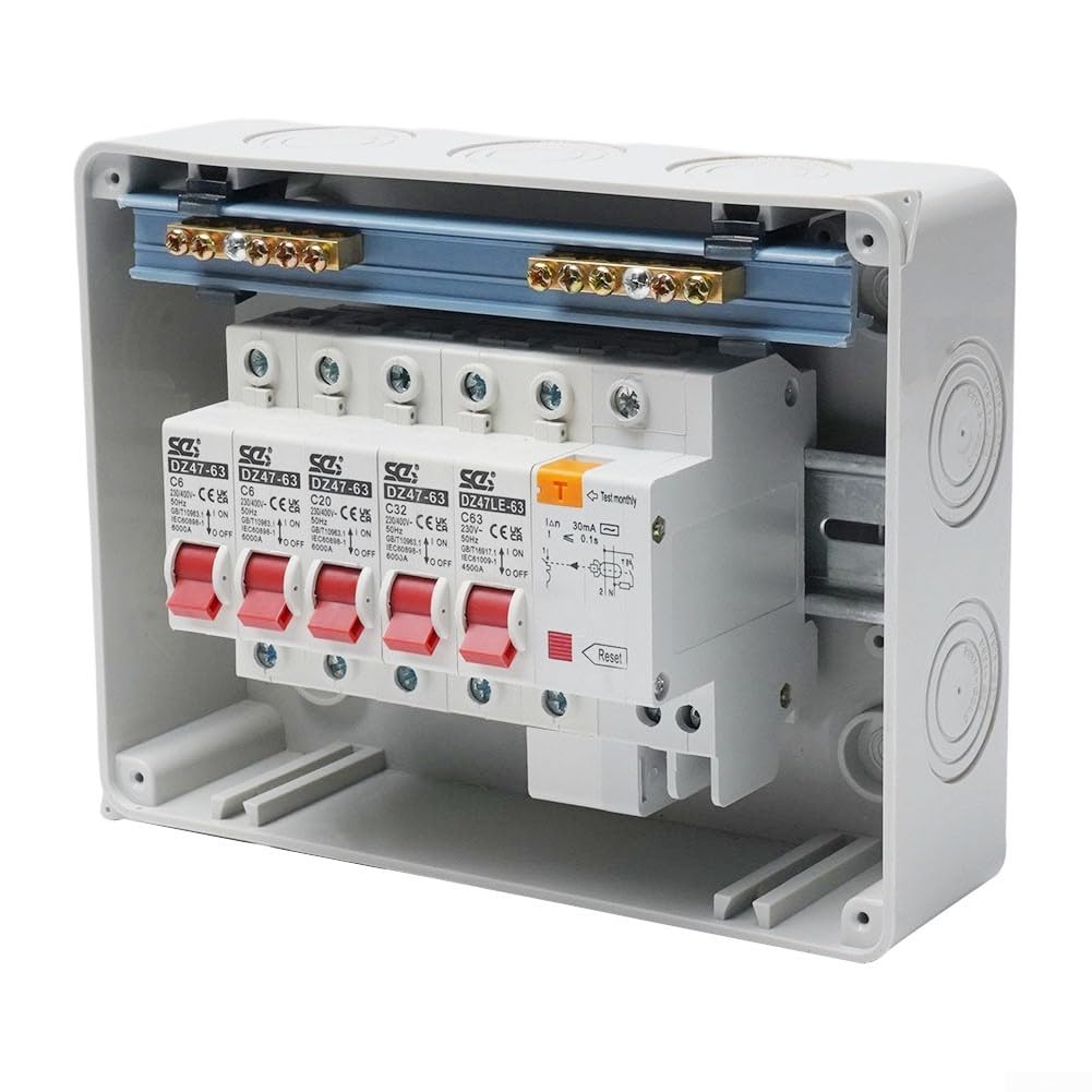 Caja de distribución de pared con 4 compartimentos para taller