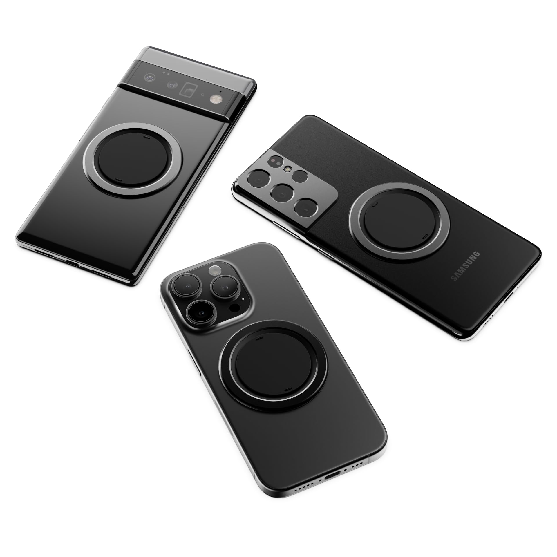 Ohsnap Phone Grip - Gen 5 | Il Phone Grip più sottile | Supporto compatibile con iPhone & Android | Anello magnetico in alluminio | per MagSafe | Stand e supporto Mag ultra sottile 3mm
