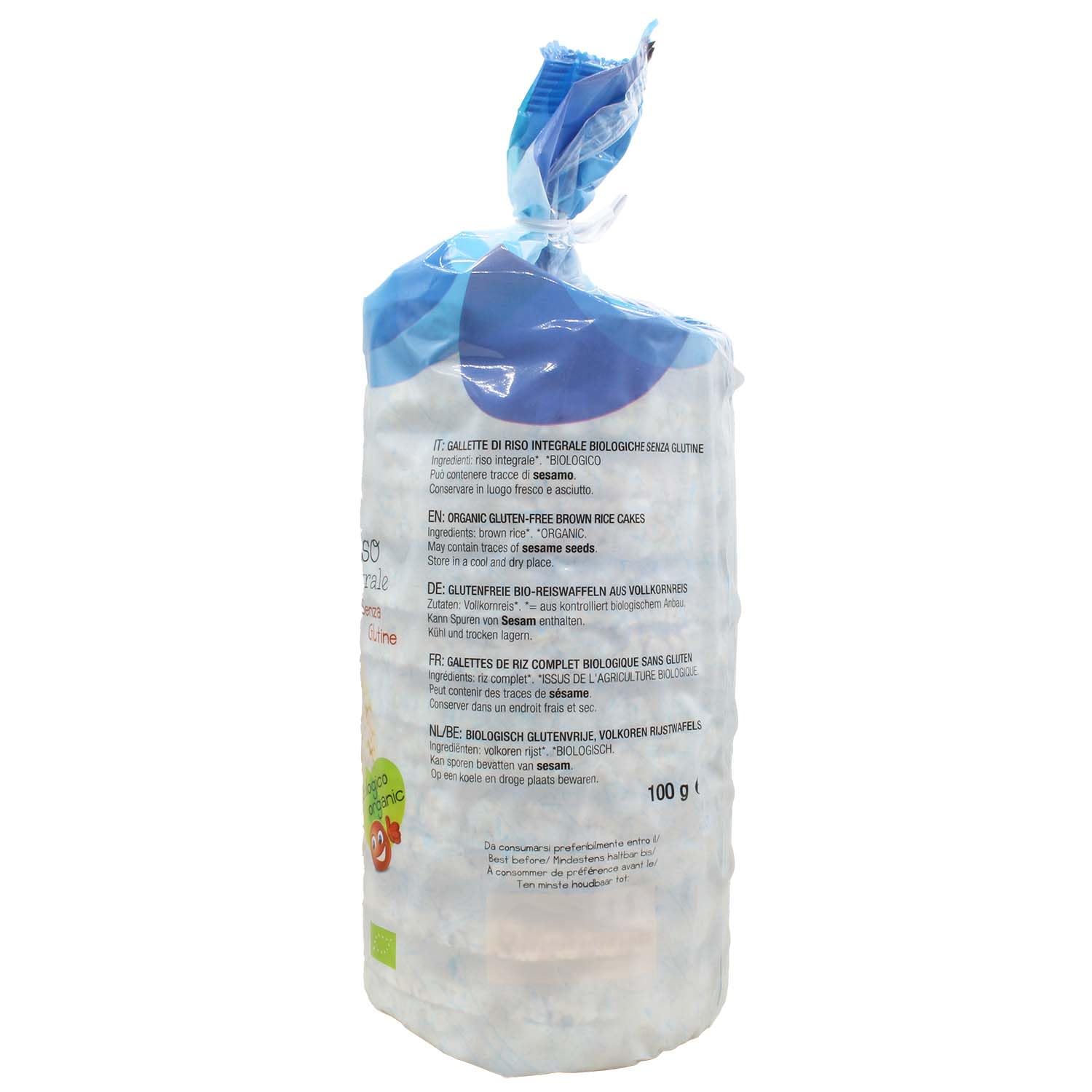 Vivibio, Gallette di riso integrale bio, senza glutine, 100g