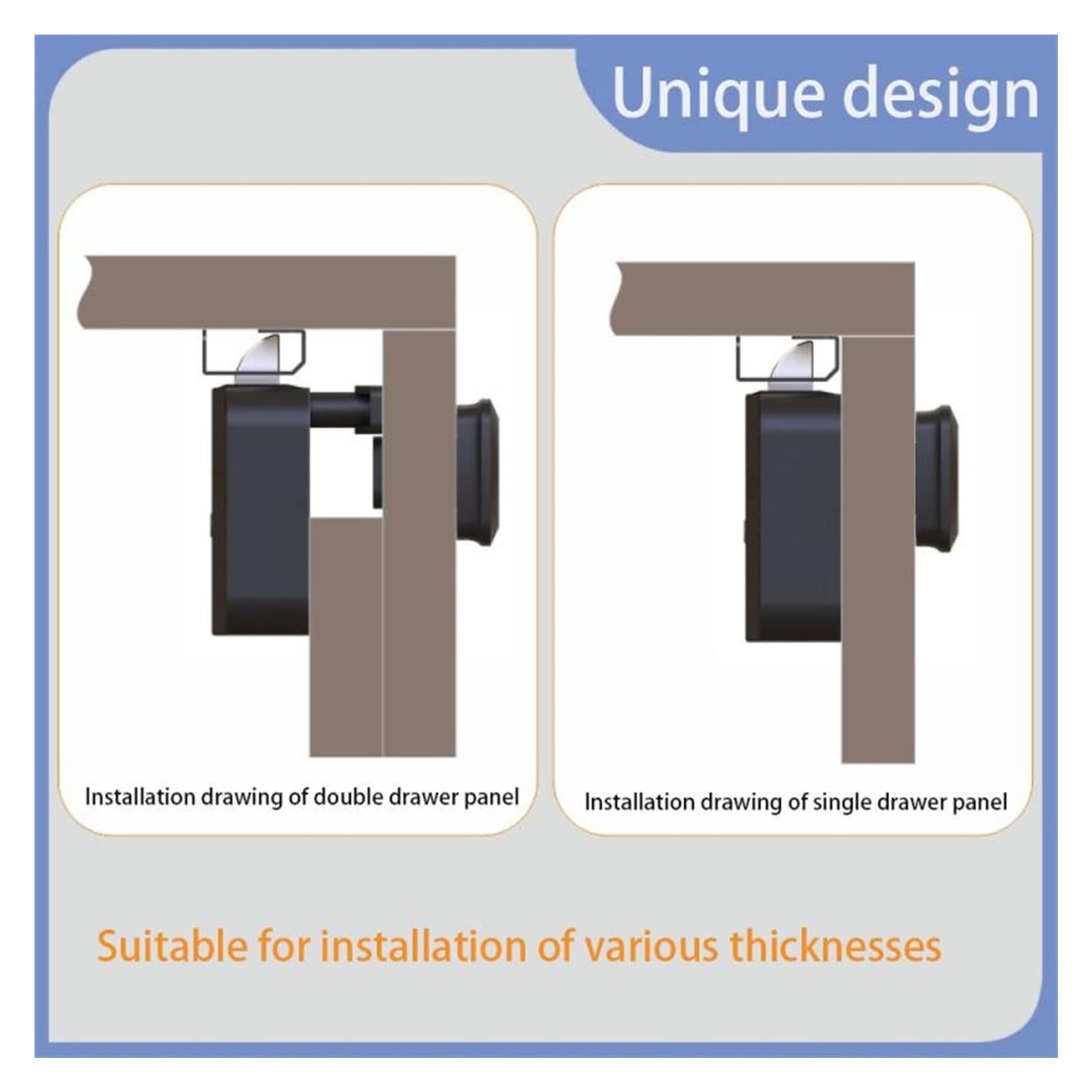 Serrure d'empreinte Digitale verrous intelligents biométriques de Meubles sans clés Armoire à tiroir Garde-Robe serrures d'empreintes digitales pour l'armoire de tiroir - Smart Lock