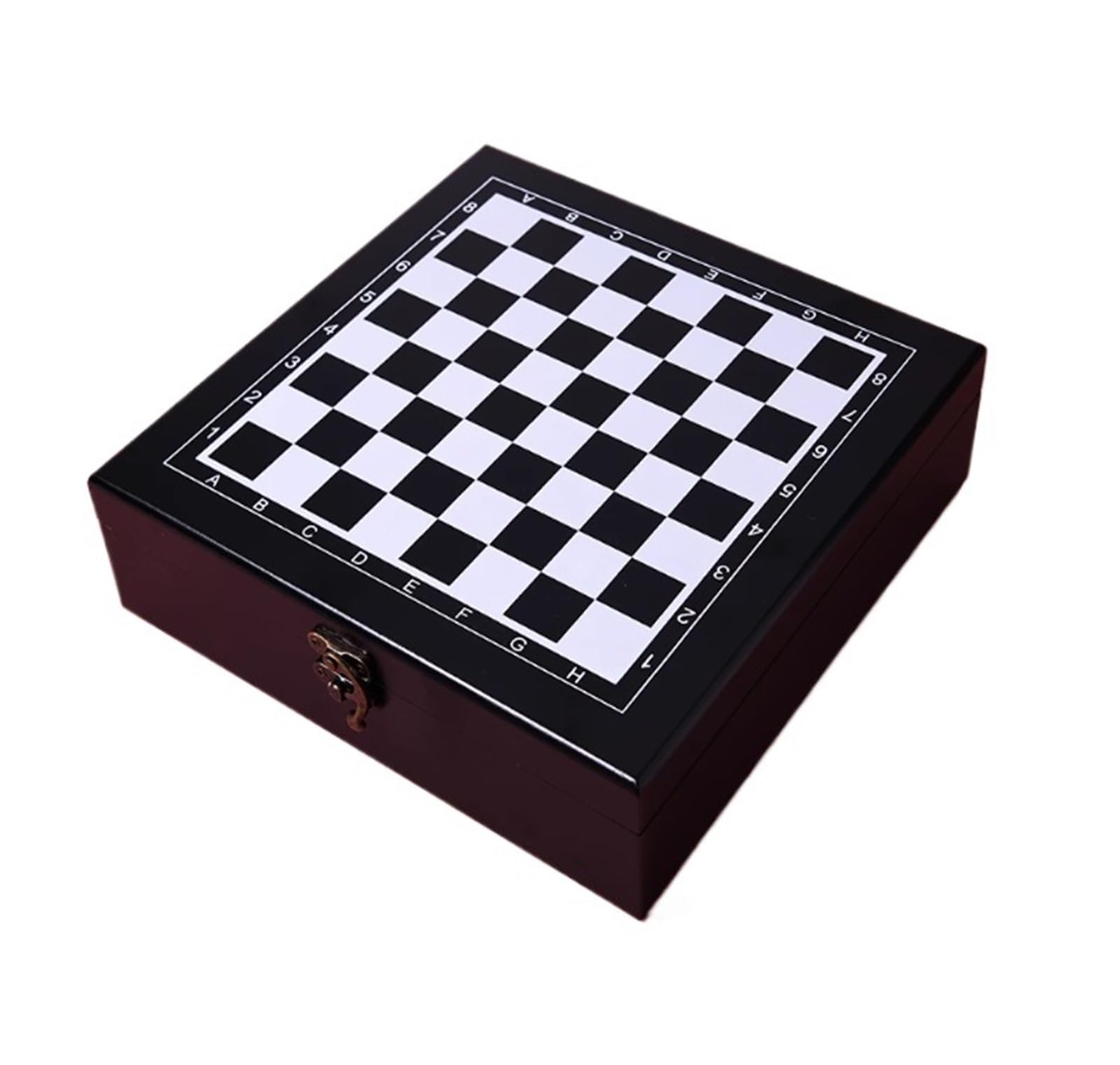 schachspiel 4-in-1 Schach-, Poker-, Würfel- und Domino-Set aus Holz – Tragbares Reise-Schachbrettspiel-Set for Kinder und Erwachsene