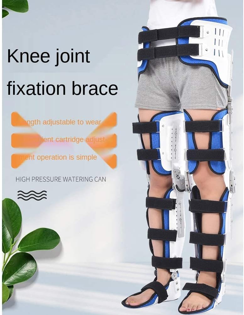 Hip Knee Ankle Foot Orthosis Braces,Thigh Knee Leg Ankle Fixed Limb Strap Joint Support Stabilizer Fixed and Safe Material Postoperative Rehabilitation(Large)