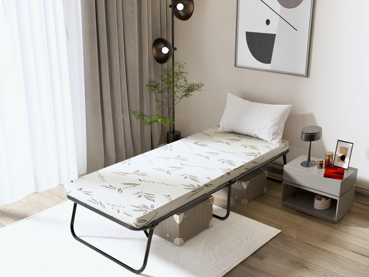 Golden Gate Beds Foldable Metal Platform Bed Frame, No Box Spring Needed, Collapsible Steel Base with Underbed Storage, Tool-Free Assembly, Sturdy