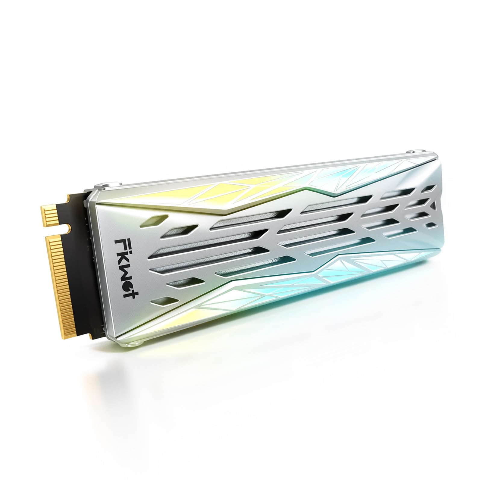 Fikwot FN990 NVMe SSD M.2 2280 PCIe Gen4x4 da 1 TB con dissipatore di calore RGB, fino a 7400 MB/s, 3D NAND TLC, unità a stato solido da gioco interna per PS5 e desktop
