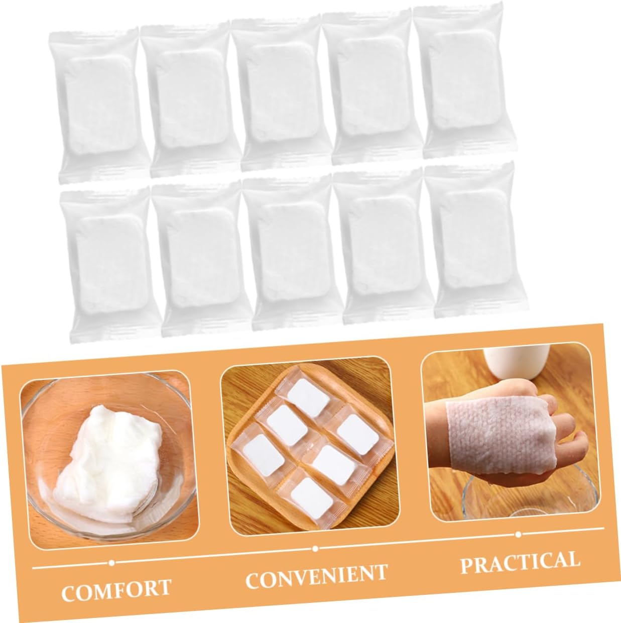 1Pack Compressed Makeup Pads Pack Non Woven Facial Cleansing Pads for Deep Skin Cleansing and Exfoliation for Makeup Removal Routine