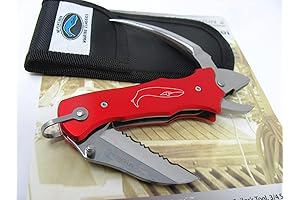 Sailors Tool Folding Linerlock Sailing Knife with Clip Point Blade, 7.5" Closed