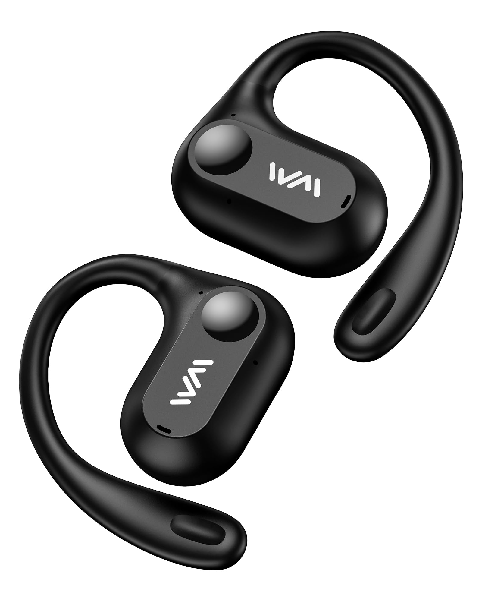 Open Ear Headphones,Bluetooth 5.3 Air Conduction Headphones ,Comfortable for Long Wear ,Powerful Bass,AI Clear Calls,30H Playback,IPX6 Light Weight Open Ear Earbuds with Ear-Hook for Workout,Running