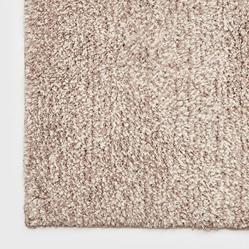 Image of Home Centre Pristine Beige Textured Bath Mat - 40x60cm