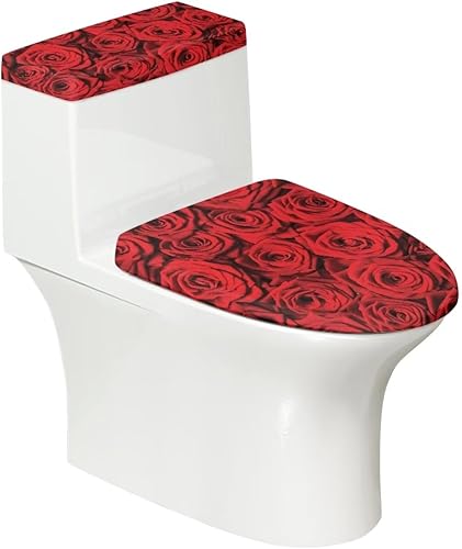 Kathyboom Cubierta para tapa de inodoro con borde elástico, fundas de asiento de inodoro elásticas para baño, se adapta a la mayoría de inodoros