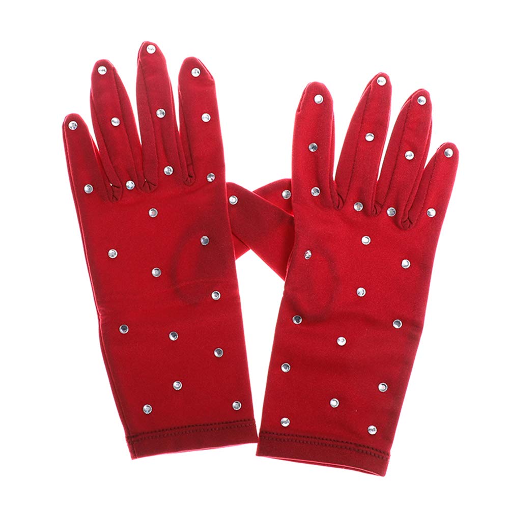 LIUHUO Gants thermiques de patinage artistique avec strass pour fille (5 couleurs)