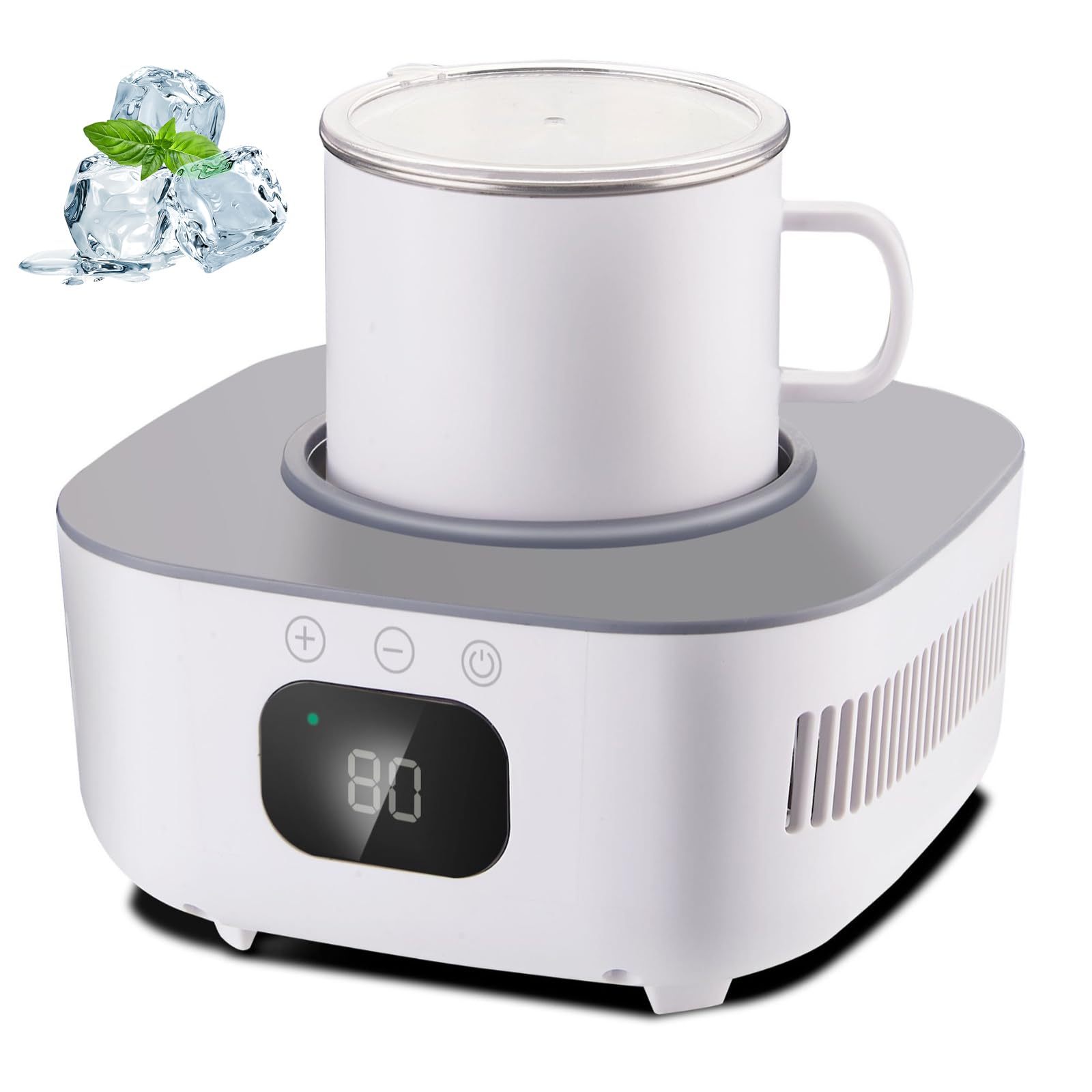 Taza De Calentamiento Y Enfriamiento Rápido, Calentador Y Enfriador Eléctrico De Bebidas con Pantalla LCD, Calienta hasta 80 °c Y Enfría hasta -15 °c, Taza De Enfriamiento Instantáneo Portátil