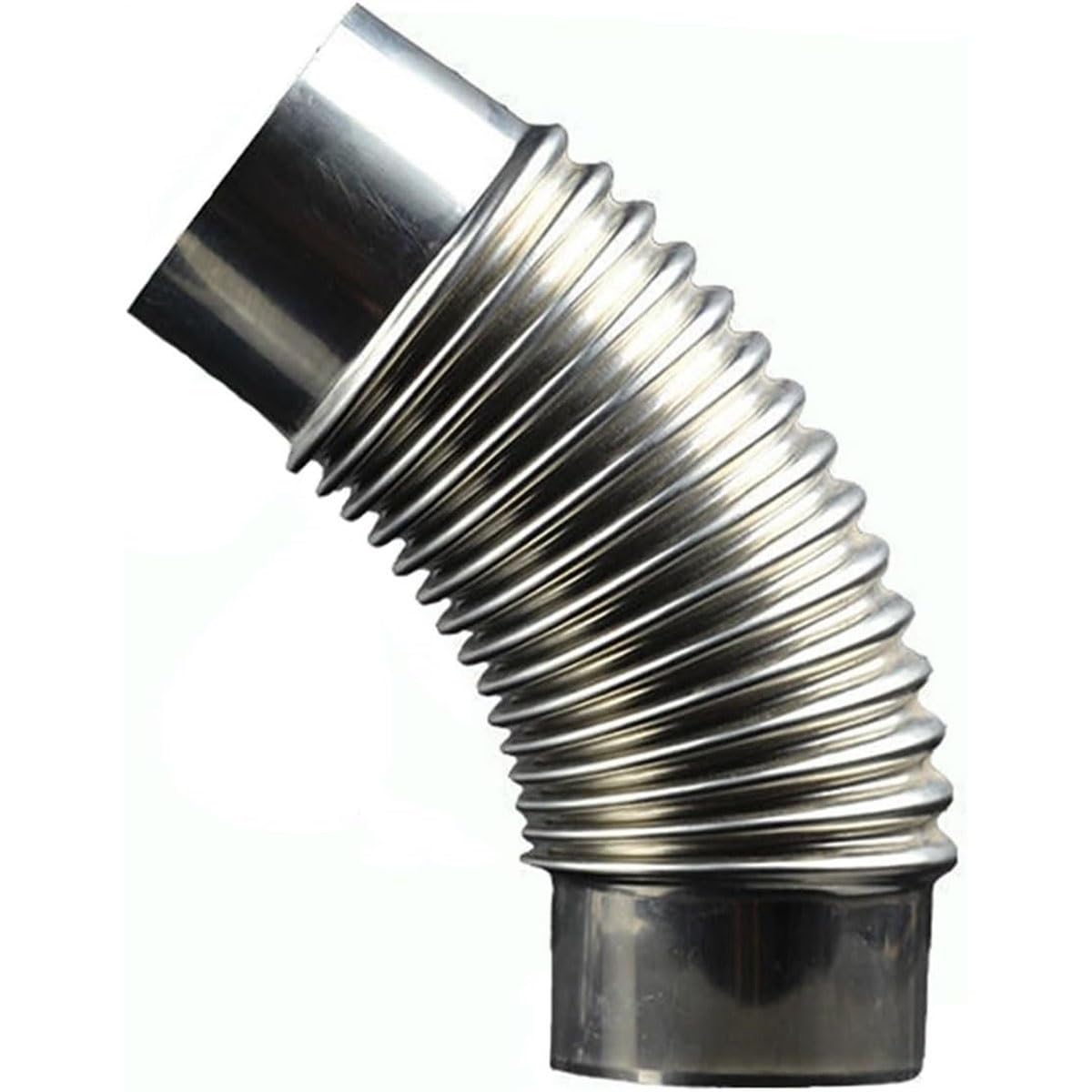 Stove Smoke Pipe 45° Angle Chimney Exhaust Pipe, 60mm/70mm/80mm/90mm/100mm/110mm Stainless Steel Wood Stove Chimney, Water Heater Exhaust Pipe(110mm)