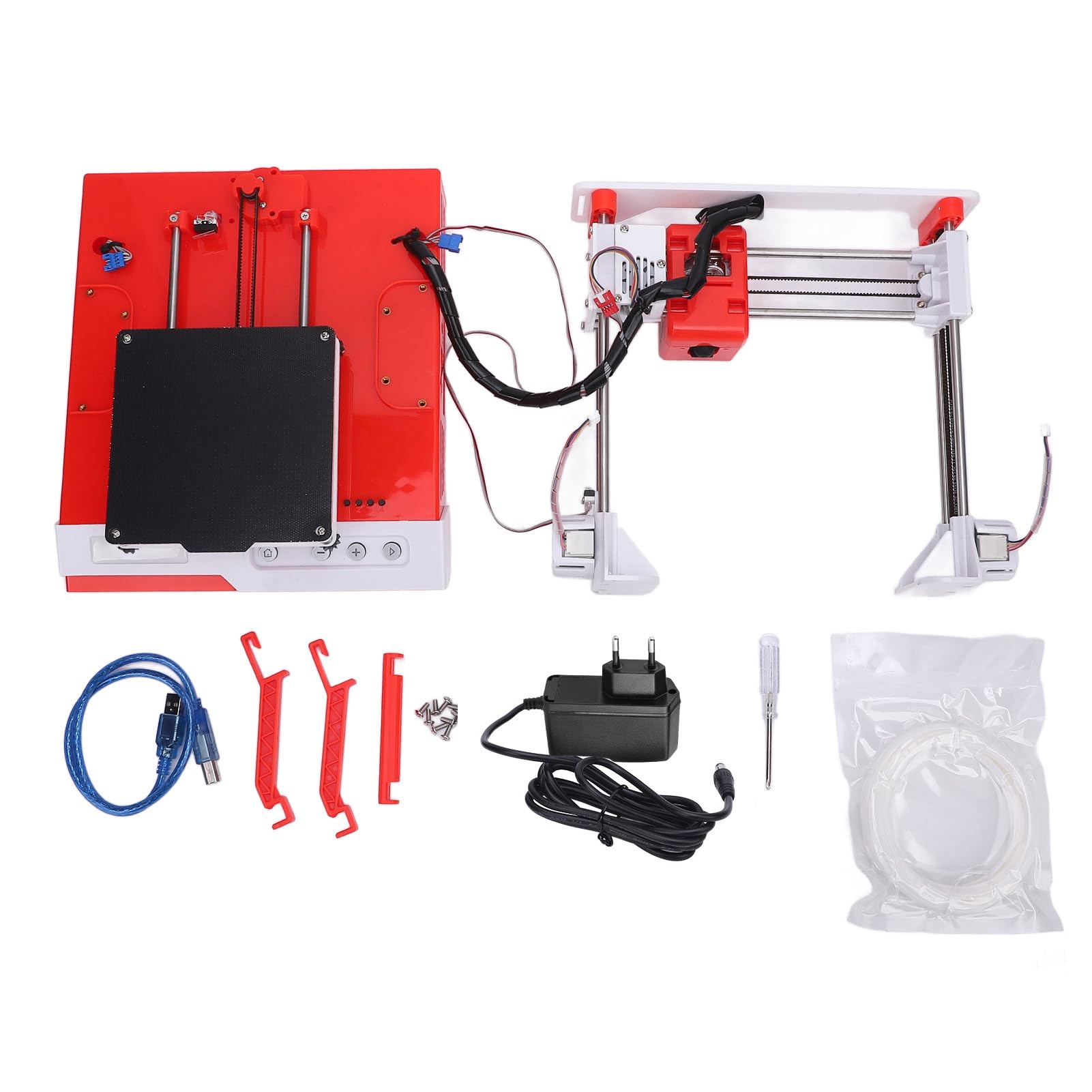 Sxhlseller Stampante 3D per Principianti, Facile da Usare con Dimensioni di Stampa 100x100x100 Mm, Alta Precisione, Riscaldamento e Stampa Rapidi, Supporta Filamenti PLA (Spina europea)
