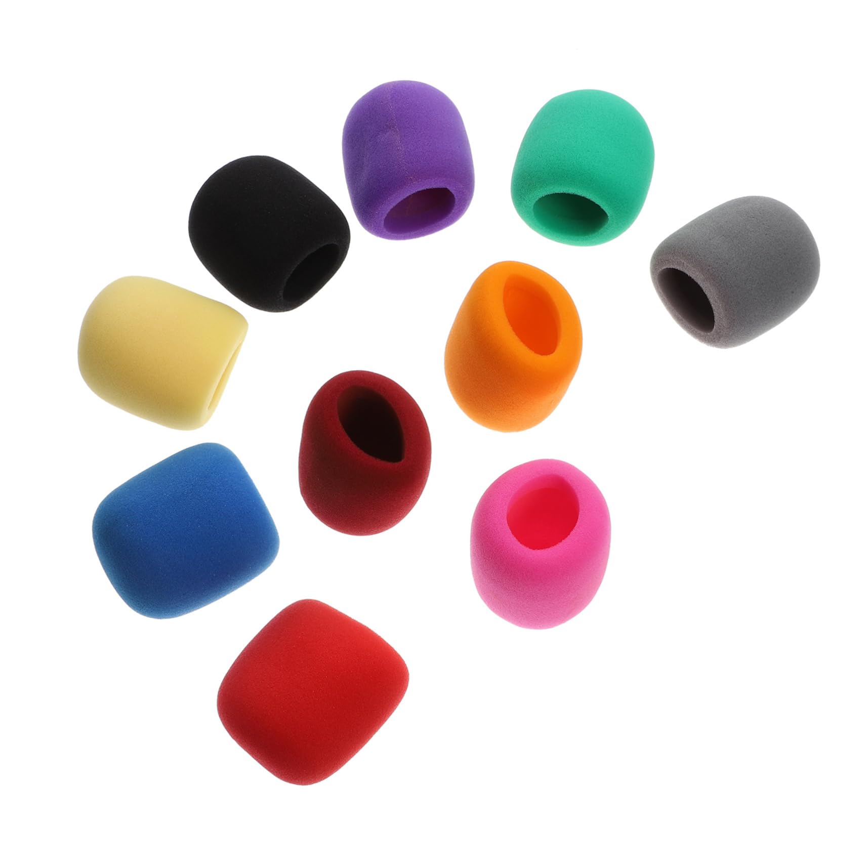 TOYANDONA 10pcs Colorful Microphone Sponge Covers for Handheld Mics Protective Windscreen for Stage Ktv Interviews