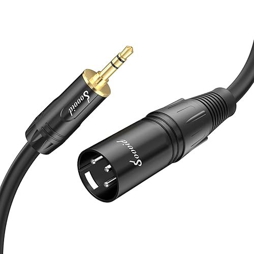 Sovvid Cable XLR a 18 pulgadas 0138in 6 pies macho a XLR macho cable profesional TRS estéreo equilibrado para iPhone iPad tableta portátil y más