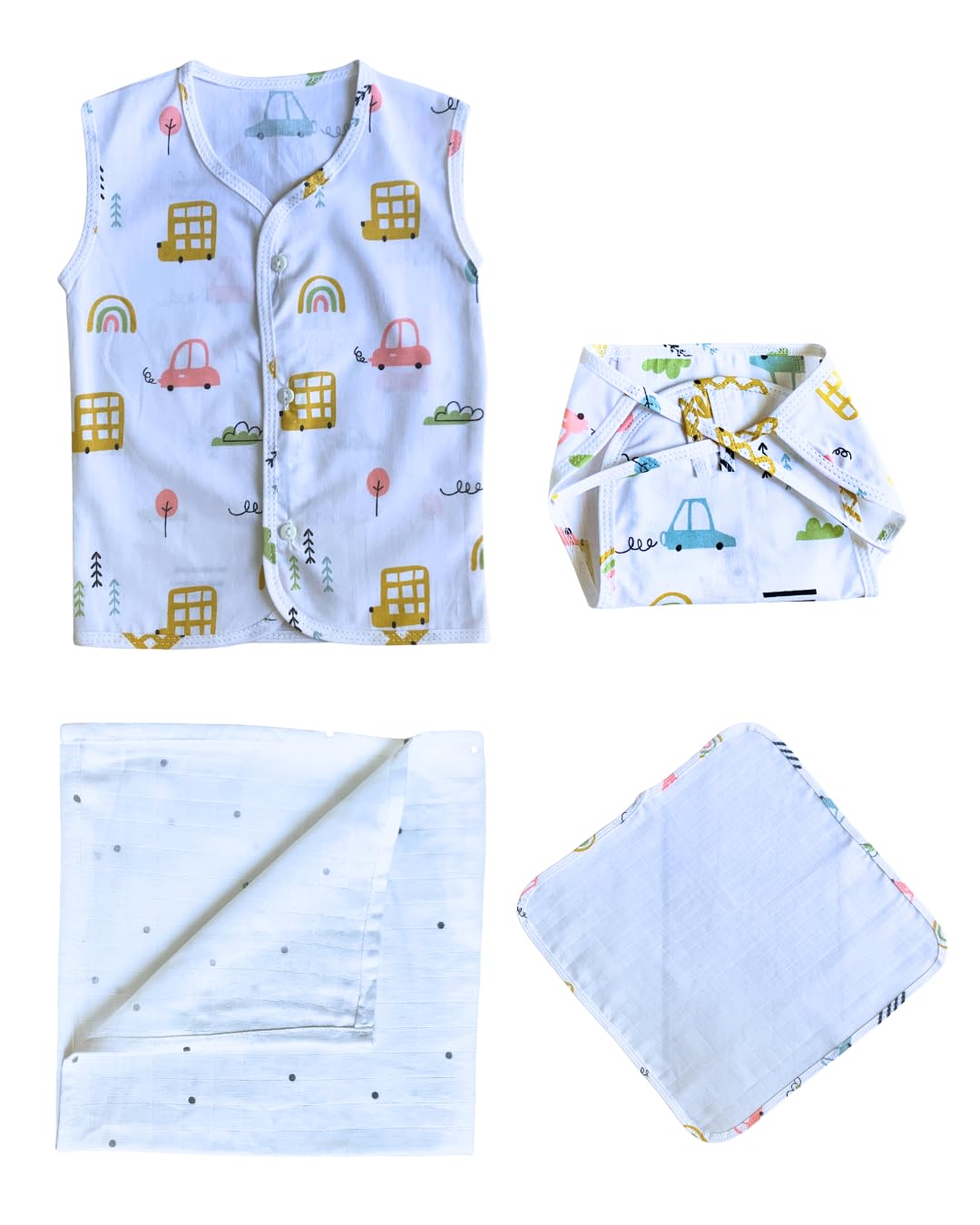 Pride Apparel Newborn Gift Set For Baby Boy and Girl Combo Pack of 4-image-7