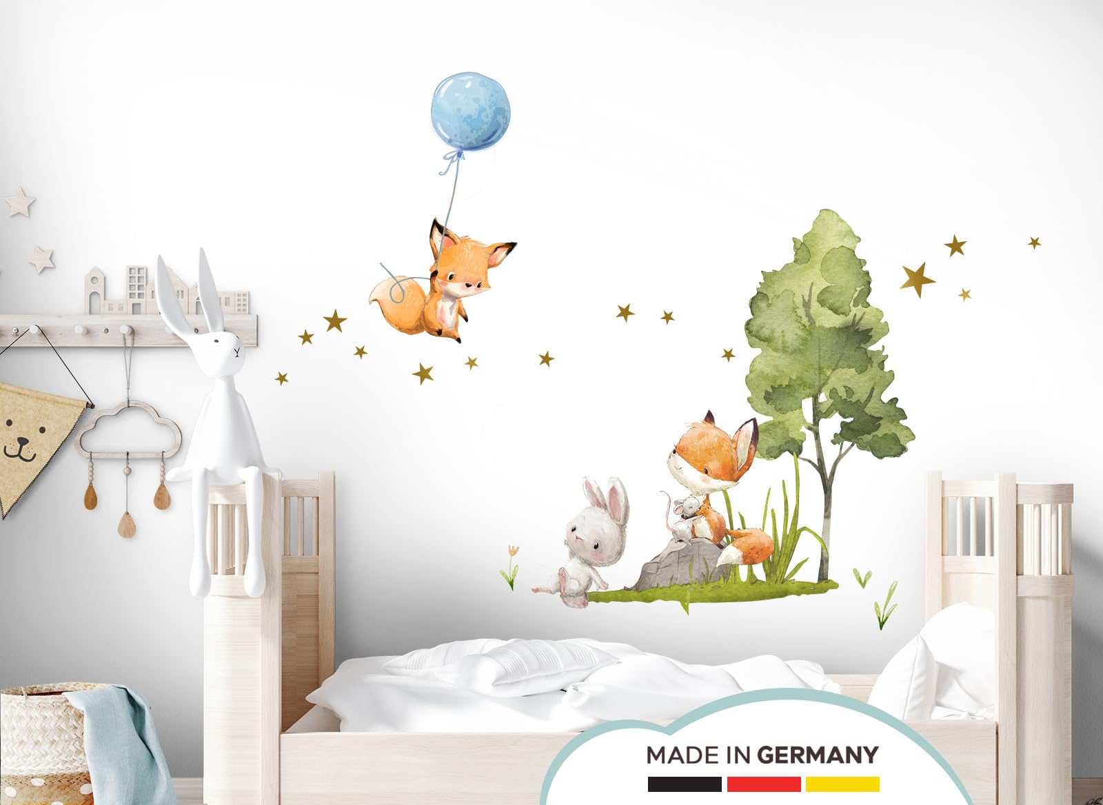 Little Deco Adesivo da parete con animali della foresta REH volpe DL5070 XL