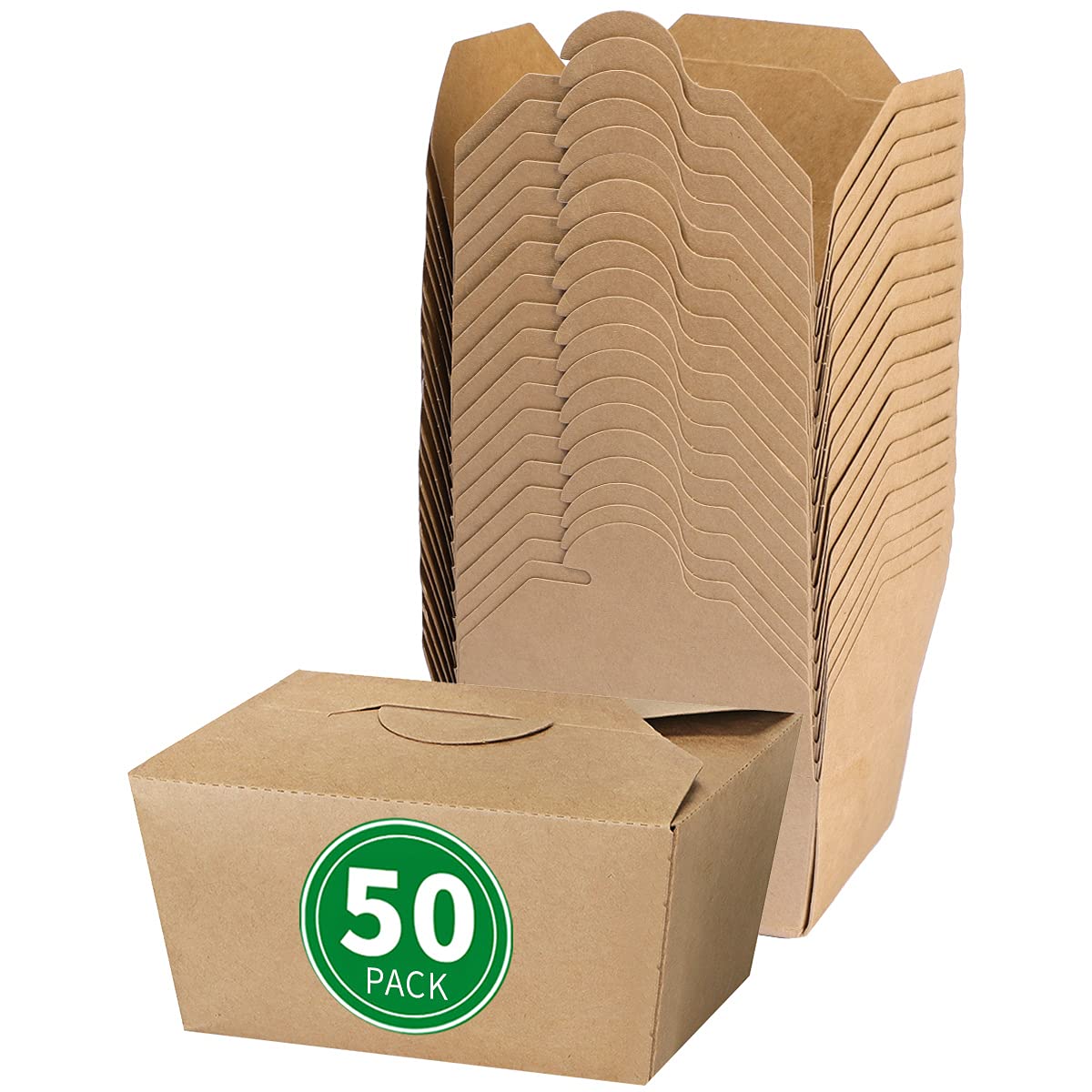 Bloomoon 50 Pack 30 oz Take Out Food Container Small Heavy Duty