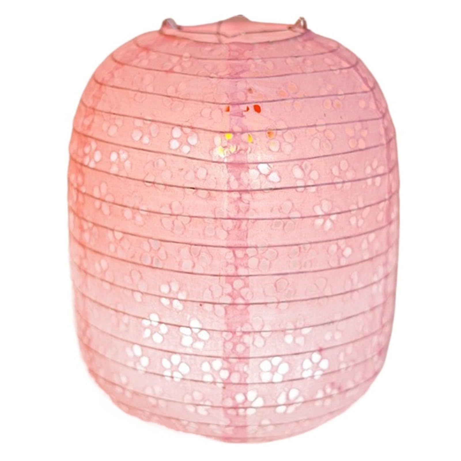 Paper Lantern 5Pcs Cylindrical Hollow Paper Lanterns Home Office Festival Hanging Decor Wedding Party Decoration DIY Lantern Lampshade(Pink)