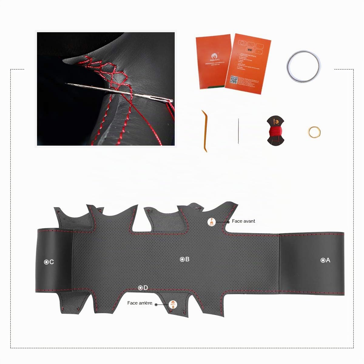 MEWANT Housse de Volant sur Mesure à Coudre pour Toyota Land Cruiser
